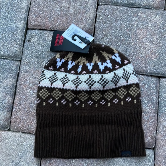 Vans MN VANS Jucti Brown Ornament Beanie Winter Fall Hat Women Men VN0A5KIR3N1 - Picture 9 of 16
